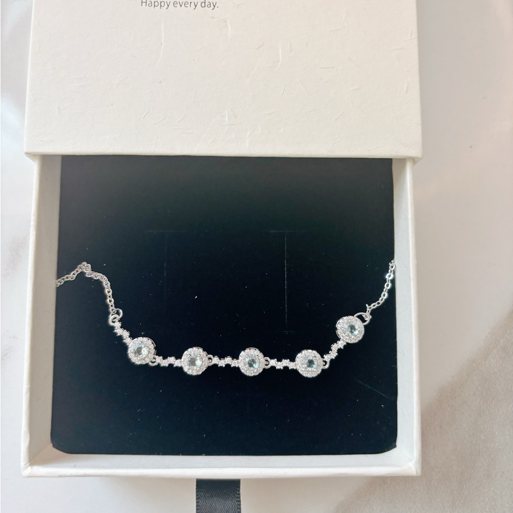 Halo CZ Station Bracelet